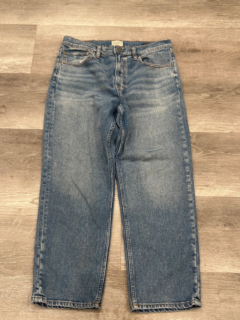 Faherty Jeans Mens 31x27 Feel Good Special Weave Organic Cotton Cropped Stretch